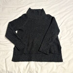 H&M Charcoal Black Relaxed Turtleneck Sweater
